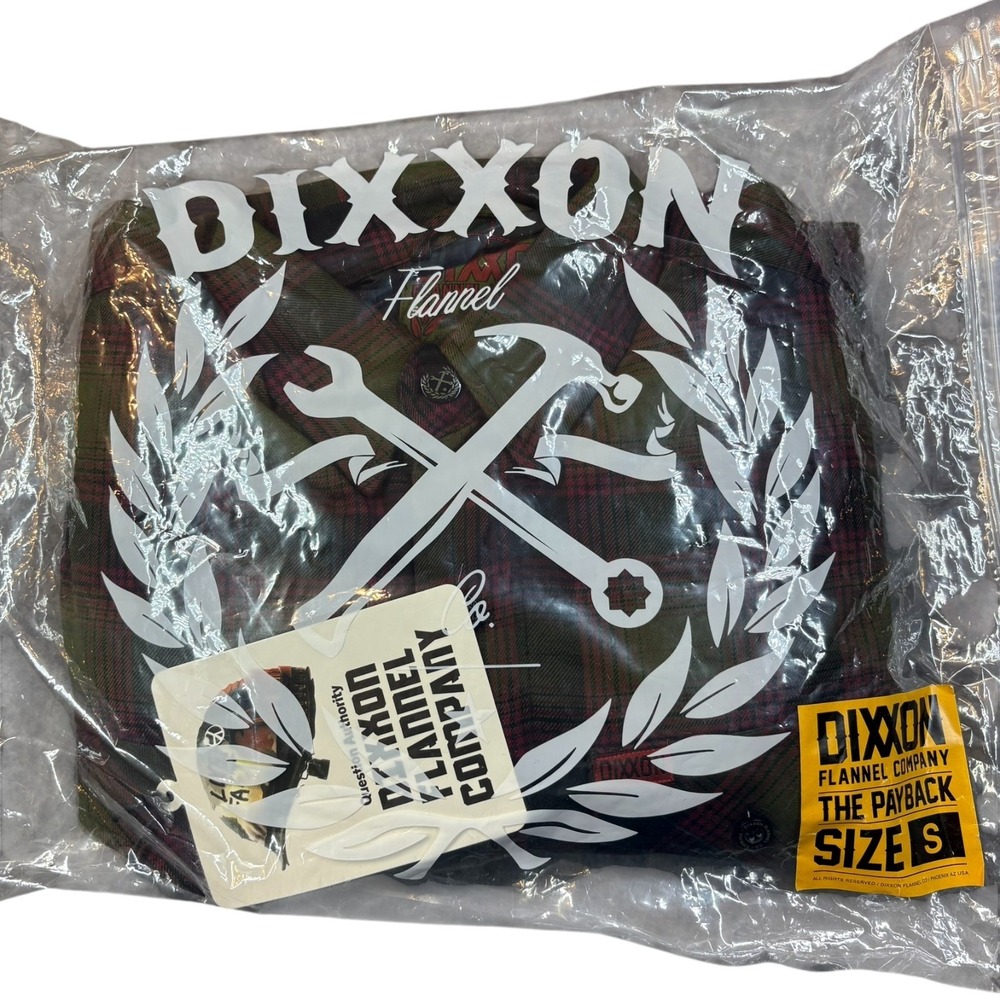Dixxon Flannel The Payback Plaid Jacket Mens S Quilted Zip Snap Moto Grunge NWT - Picture 4 of 14